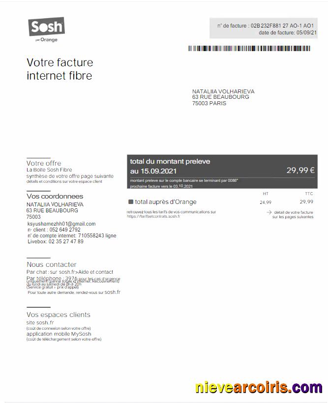 France Sosh utility bill